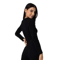 Tricou pentru femei GymBeam  FLO Ribbed CropTop Black