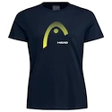 Tricou pentru femei Head  Club Lara T-Shirt Women Dark Blue/Yellow S