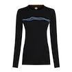 Tricou pentru femei Icebreaker Merino 200 Oasis LS Crewe Mountain Pulse Black M