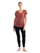 Tricou pentru femei Icebreaker  Sphere II SS Scoop Tee Grape