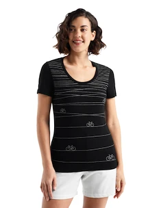 Tricou pentru femei Icebreaker  Tech Lite II SS Scoop Tee Hill Sprint Black