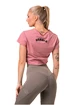 Tricou pentru femei Nebbia  Fit & Sporty crop top old rose