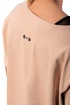 Tricou pentru femei Nebbia  Organic Cotton Loose Fit “The Minimalist” Crop Top 417 salmon