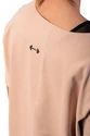 Tricou pentru femei Nebbia  Organic Cotton Loose Fit “The Minimalist” Crop Top 417 salmon