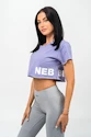 Tricou pentru femei Nebbia POWERHOUSE Oversized Crop Top 279 purple