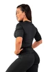 Tricou pentru femei Nebbia  Python SnakeSkin Mid Sleeve T-shirt 416 black