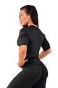 Tricou pentru femei Nebbia  Python SnakeSkin Mid Sleeve T-shirt 416 black