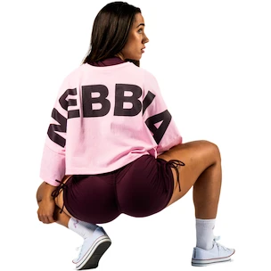 Tricou pentru femei Nebbia STRONG BEAUTY Oversized Cropped Tee JUST FLOW 431 pink