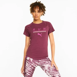 Tricou pentru femei Puma Run 5K Logo Tee Grape Wine