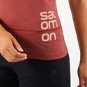 Tricou pentru femei Salomon  Cross Run Graphic Tee Cabernet