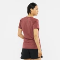 Tricou pentru femei Salomon  Cross Run Graphic Tee Cabernet