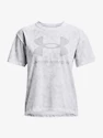 Tricou pentru femei Under Armour  LOGO AOP HEAVYWEIGHT SS-WHT