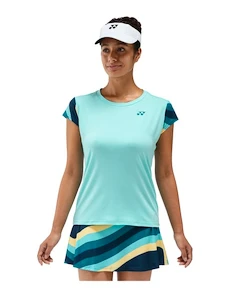 Tricou pentru femei Yonex  Women's Crew Neck Shirt 20754 Cyan XS