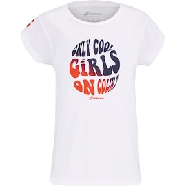 Tricou pentru fete Babolat Exercise Cotton Tee Girl White